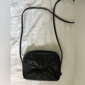 Classic Black Leather Crossbody Bag